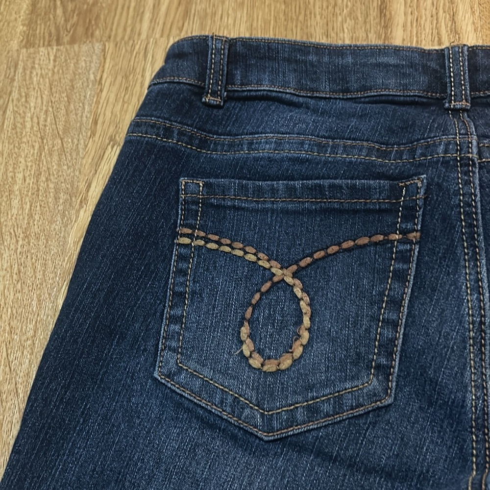 Rue 21 Women's Deep Blue Dark Wash Slim Boot Low Rise Jeans Size 9/10R - Picture 3 of 11